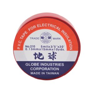 Globe 0.13mmx15mmx10 Yrds No.210 Kırmızı İzole Bant - Görsel 3